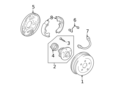 Brake Components for 2006 Toyota Matrix #0