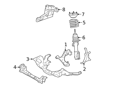 Suspension Components for 2005 Ford Mustang #1