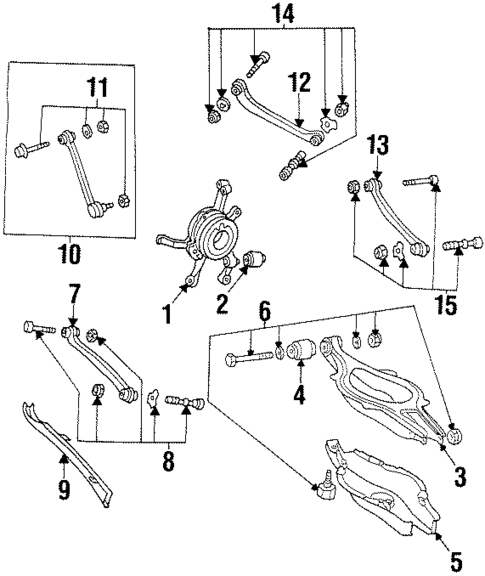 Rear Suspension for 1993 Mercedes-Benz 600 SEC #1