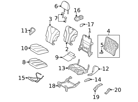 Rear Seat Components for 2014 Toyota Venza #1