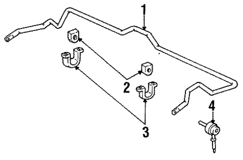 Stabilizer Bar & Components for 1993 Nissan Sentra #1