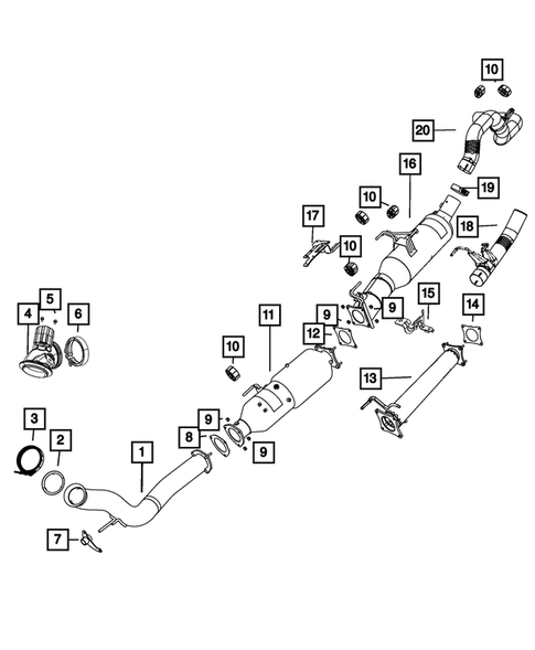 Exhaust System for 2019 Ram 3500 #1