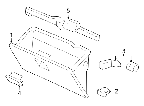 Glove Box for 2005 Honda Civic #1