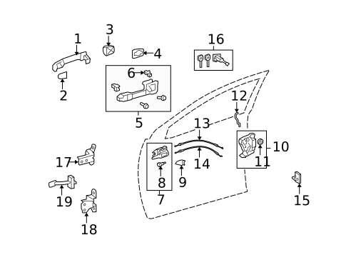 Lock & Hardware for 2009 Toyota Matrix #0