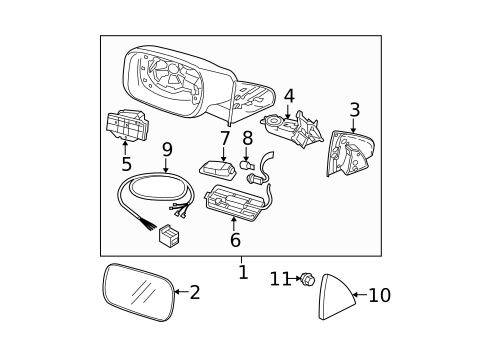 Outside Mirrors for 2005 Volvo V70 #0