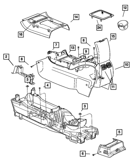 Consoles for 2005 Chrysler Pacifica #1