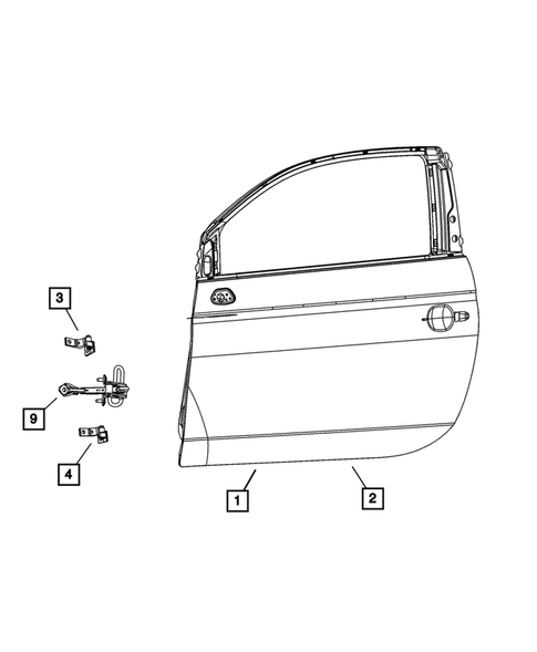 Front Door for 2012 Fiat 500 #1