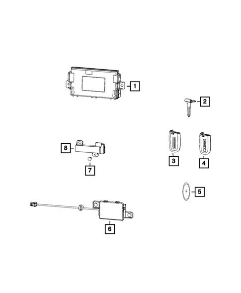 Keys, Modules and Engine Controllers for 2017 Dodge Challenger #1