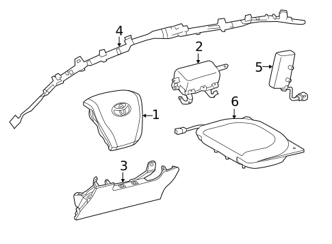 Air Bag Components for 2014 Toyota RAV4 #1