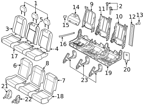Rear Seat for 2023 Ford Transit-350 #2
