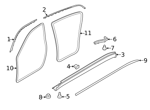 Exterior Trim - Pillars for 2011 Porsche Panamera #0