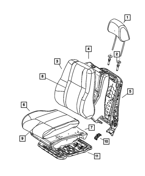 Front Seats - First Row for 2010 Jeep Commander #0