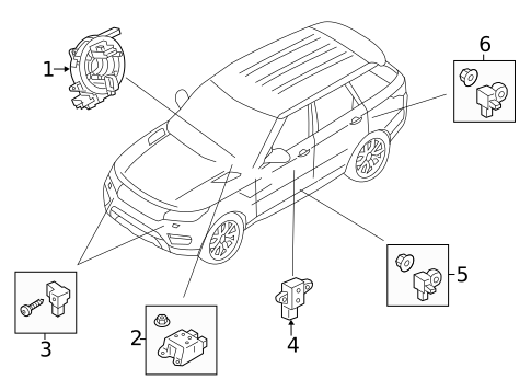 Air Bag Components for 2017 Land Rover Range Rover Sport #1