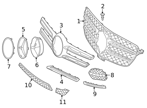 Grille & Components for 2019 Mercedes-Benz GLE63 AMG S #0