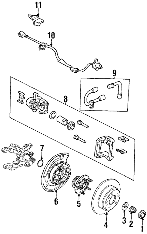 Rear Brakes for 1995 Honda Odyssey #0
