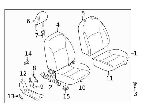 Passenger Seat Components for 2025 Nissan Kicks Play #0