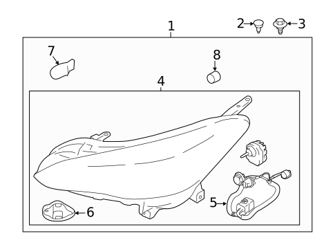 Headlamp Components for 2023 Subaru Crosstrek #1