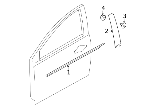 Exterior Trim - Front Door for 2017 Ford Focus #0
