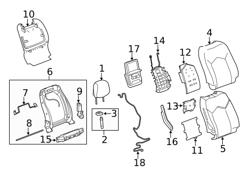 Passenger Seat Components for 2018 Cadillac XT5 #3