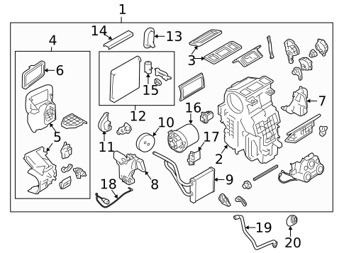 Evaporator & Heater Components for 2019 Nissan Versa #0