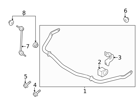 Stabilizer Bar & Components for 2012 Ford Mustang #1