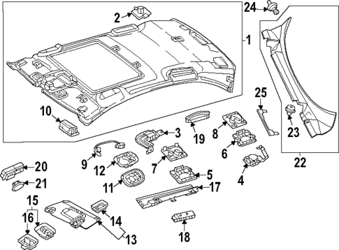 Interior Trim - Roof for 2025 Mercedes-Benz GLE 63 AMG® S #0