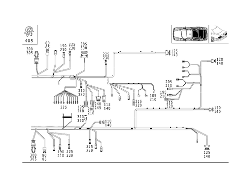 Frame Floor Unit Main Cable Harness for 1998 Mercedes-Benz E430 #2