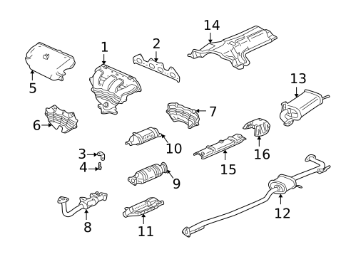 Exhaust Manifold for 1998 Honda Accord #3