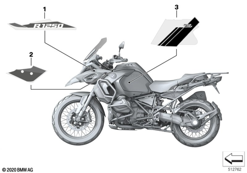 Stickers, Labels, Adhesive Film Strips for 2022 BMW-Motorrad R 1250 GS Adventure #0