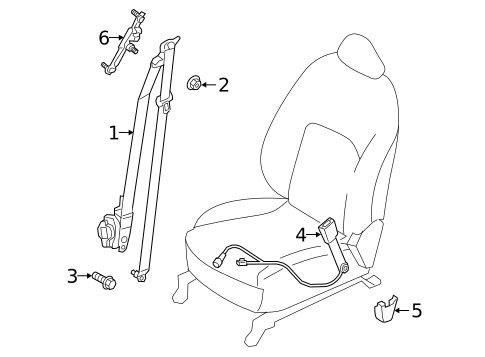 Seat Belt for 2020 INFINITI QX50 #0