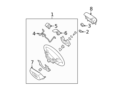 Steering Wheel & Trim for 2012 Hyundai Elantra #0