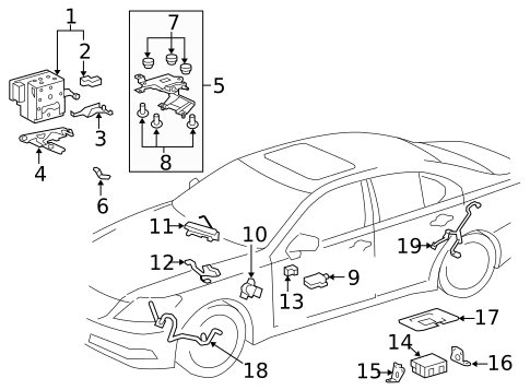 Anti-Lock Brakes for 2015 Lexus LS460 #0
