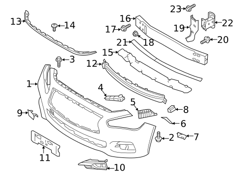 Bumper & Components - Front for 2019 INFINITI Q50 #0