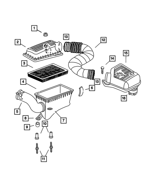 Air Cleaner for 2002 Dodge Dakota #1