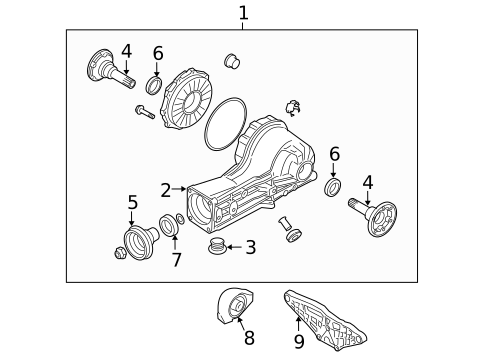 Axle & Differential for 2007 Audi A4 Quattro #1