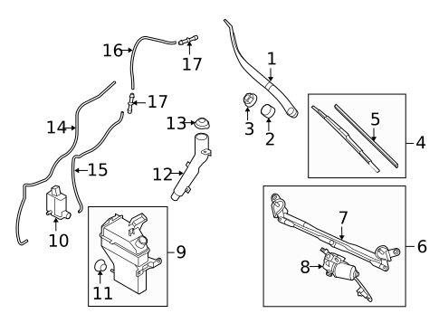 Wiper & Washer Components for 2015 Kia Soul EV #4
