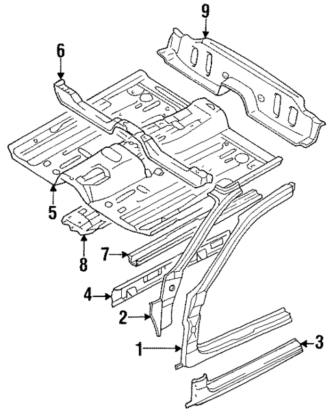 Floor for 1993 Dodge Colt #0