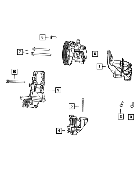 Power Steering Pump and Reservoir for 2014 Chrysler 200 #0
