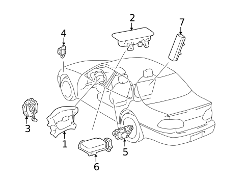 Air Bag Components for 2001 Toyota Prius #0