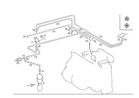 Air Conditioner Vacuum Parts for 1989 Mercedes-Benz 300CE #1