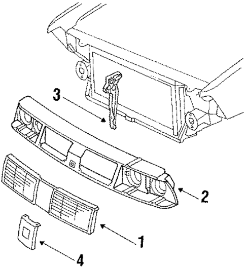 Grille & Components for 1986 Oldsmobile Delta 88 #0