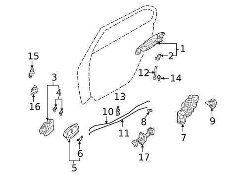 Lock & Hardware for 2006 Mitsubishi Lancer #1
