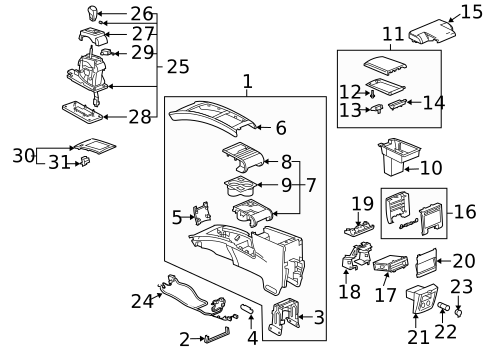 Gear Shift Control for 2006 Cadillac SRX #1