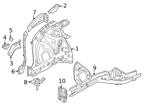 Structural Components & Rails for 2023 Kia Sportage #1