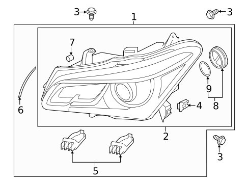 Headlamp Components for 2015 INFINITI QX80 #0