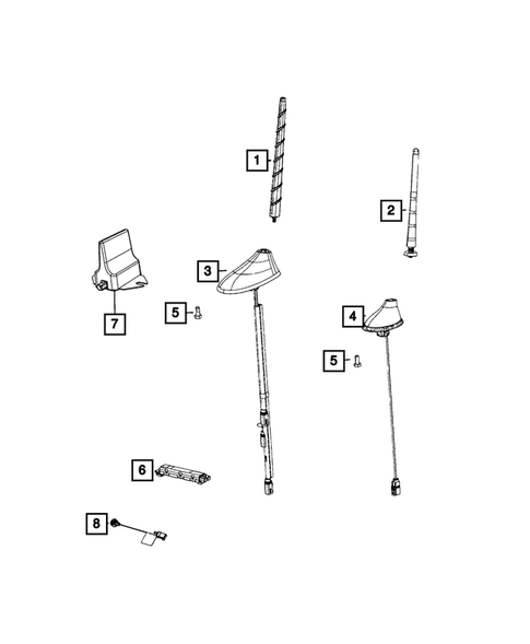 Radio, Antenna, Speakers, DVD, and Video systems for 2021 Jeep Compass #3