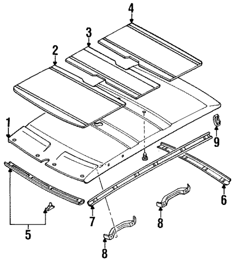 Interior Trim - Roof for 1989 Nissan Sentra #0