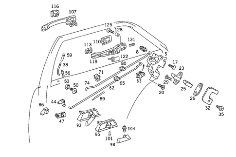 Locking System for 1988 Mercedes-Benz 260E #1