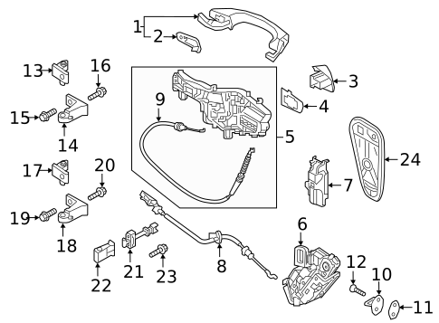 Lock & Hardware for 2023 Volkswagen Atlas #6
