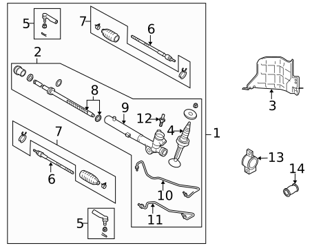 Steering Gear & Linkage for 2007 Nissan Murano #0
